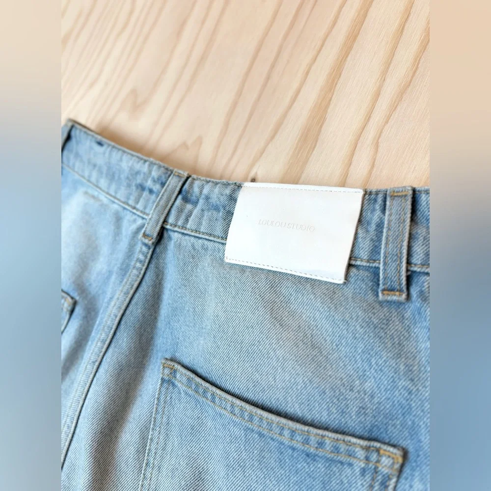 loulou studio denim shorts - blue isu knee length - 27 - EUC